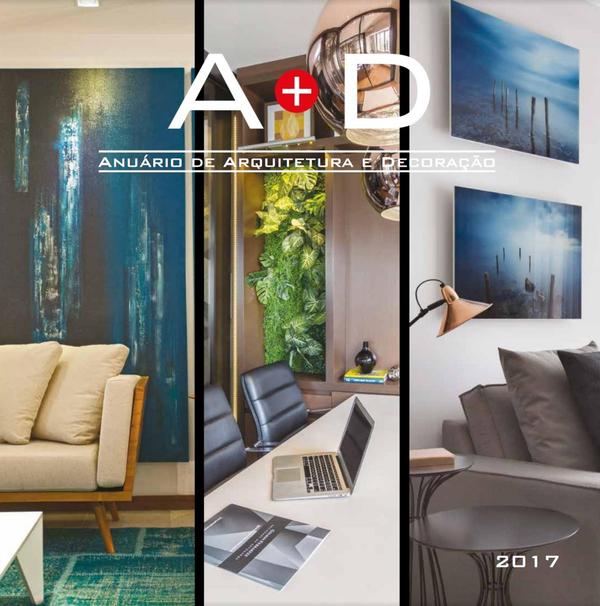 Capa da revista A&D Anuário de Arquitetura, publicação com projeto INSIDE, acervo INSIDE