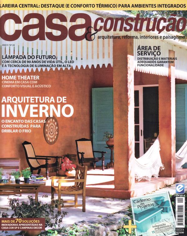 Capa da revista Casa & Construção, publicação com projeto INSIDE, acervo INSIDE