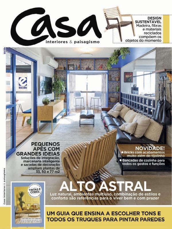 Capa da revista Casa Interiores & Paisagismo, publicação com projeto INSIDE, acervo INSIDE