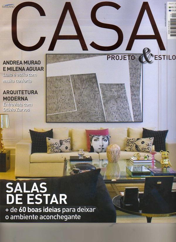 Capa da revista Casa, Projeto & Estilo, publicação com projeto INSIDE, acervo INSIDE