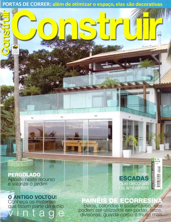 Capa da revista Construir, publicação com projeto INSIDE, acervo INSIDE