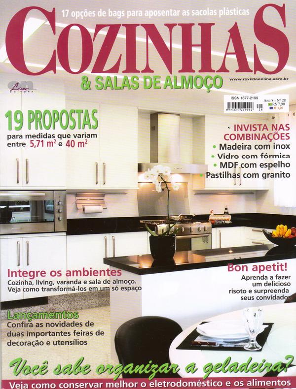 Capa da revista Cozinhas e Salas de Almoço, publicação com projeto INSIDE, acervo INSIDE