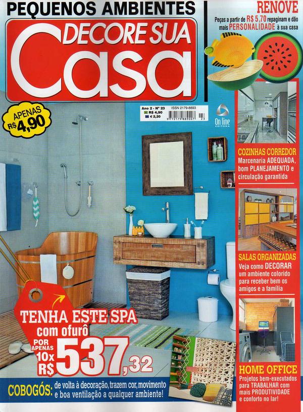 Capa da revista Decore Sua Casa, publicação com projeto INSIDE, acervo INSIDE