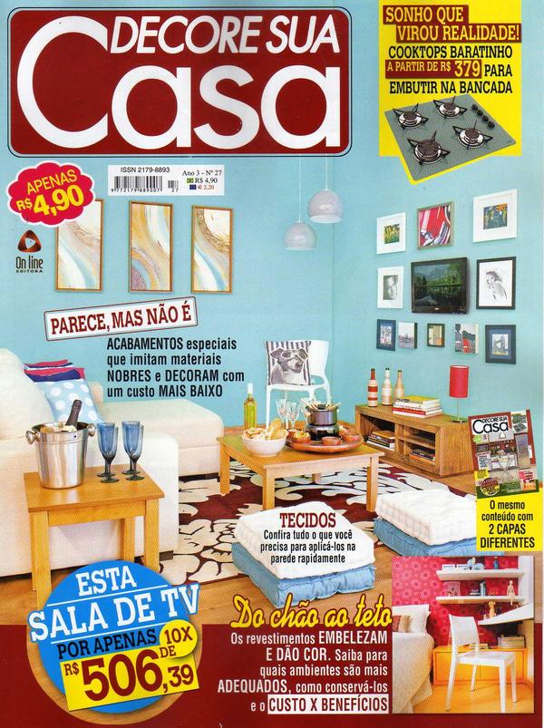 Capa da revista Decore Sua Casa, publicação com projeto INSIDE, acervo INSIDE