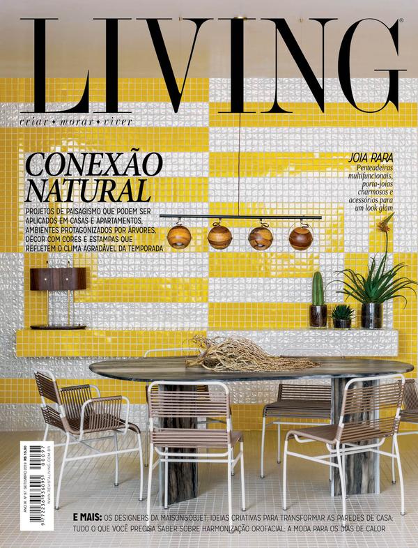 Capa da revista Living, publicação com projeto INSIDE, acervo INSIDE