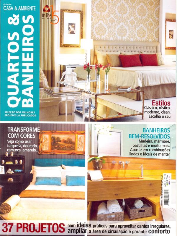 Capa da revista Quartos & Banheiros, publicação com projeto INSIDE, acervo INSIDE