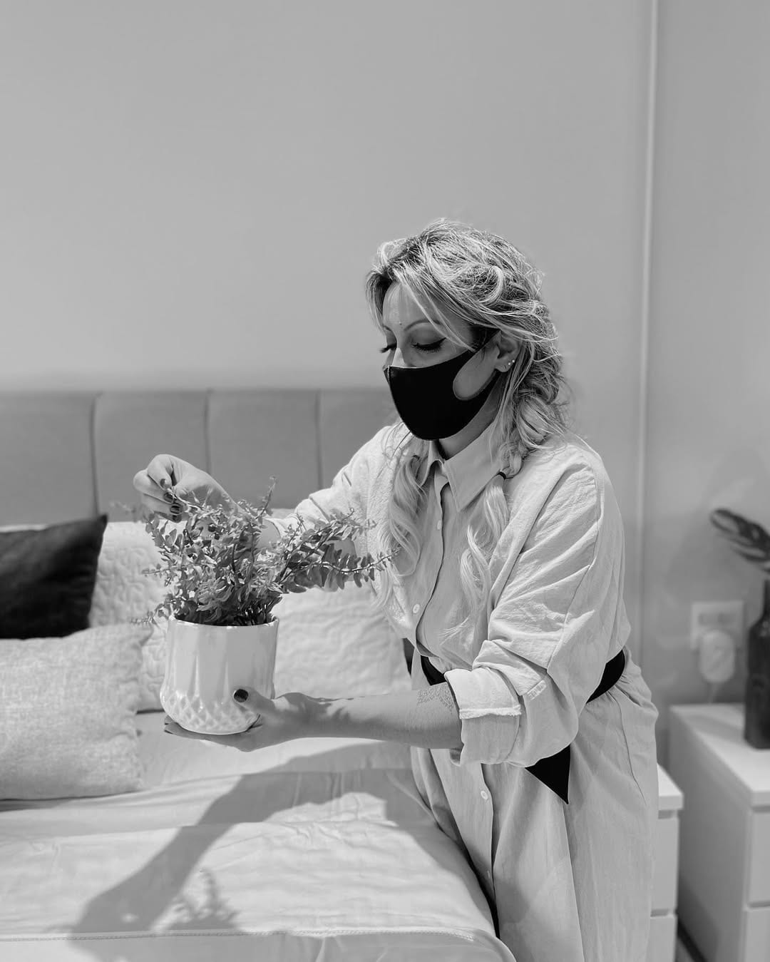 Sara Rollemberg durante a produção do apartamento Alto do Ipiranga-KF no Ipiranga 2021, acervo INSIDE
