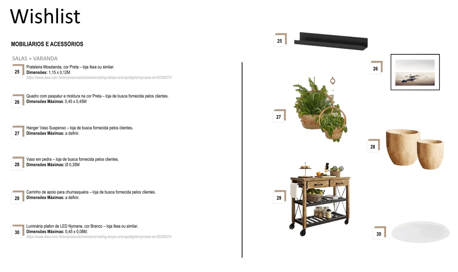 INSIDE spec sheet page 05: items, dimensions and stores, Hong Kong project