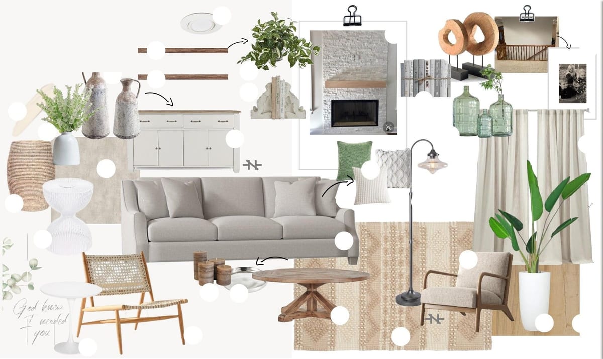 Living and reading corner concept moodboard by INSIDE, Montana