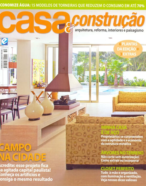 Capa da Casa & Construção · nº 54, matéria com projeto da INSIDE, acervo INSIDE